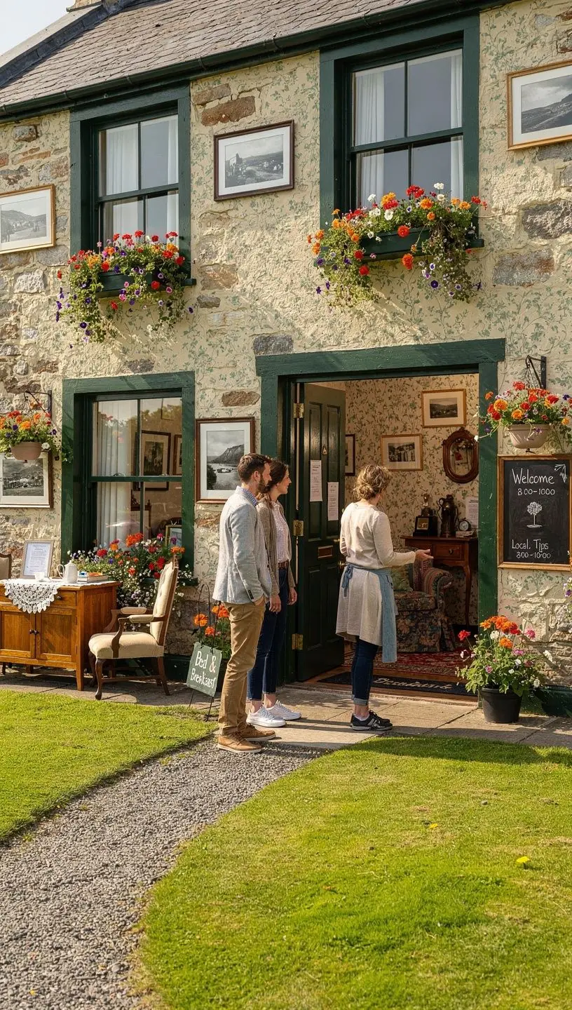 A winding road lined with lush green fields and ancient stone walls in rural Ireland.