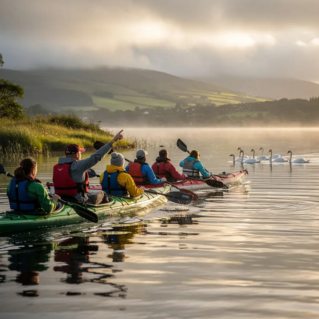 A cozy Irish pub with traditional décor and patrons enjoying live music.