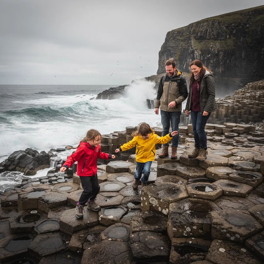 A couple exploring the colorful streets of Galway, filled with charming shops and cafés.